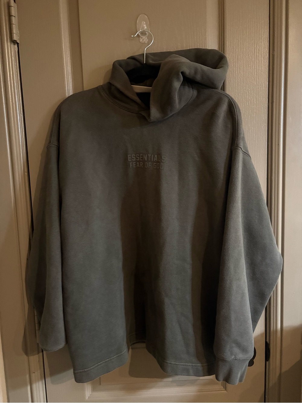 Men’s Essentials Fear of God Oversized Hoodie - Charcoal Gray XS
